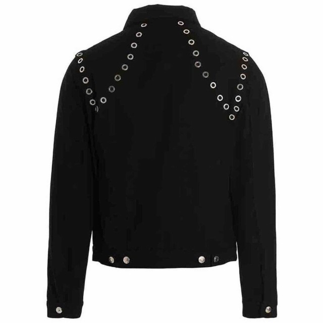 ALEXANDER MCQUEEN アレキサンダー マックイーン Black Eyelets denim jacket ジャケット メンズ  春夏2023 726672QUY701000 【関税・送｜au PAY マーケット