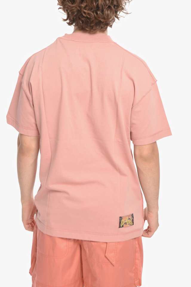 PALM ANGELS パーム エンジェルス Pink トップス PMAA001F21JER0193020 メンズ COTTON SEASONAL  LOGO OVERSIZED T-SHIRT 【関税・送料無｜au PAY マーケット