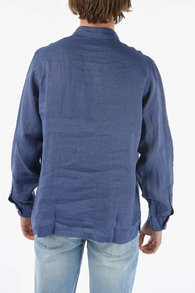 ALTEA アルテア Blue シャツ 2154002 3/R メンズ SOLID COLOR FLAX TYLER SHIRT  【関税・送料無料】【ラッピング無料】 dk｜au PAY マーケット