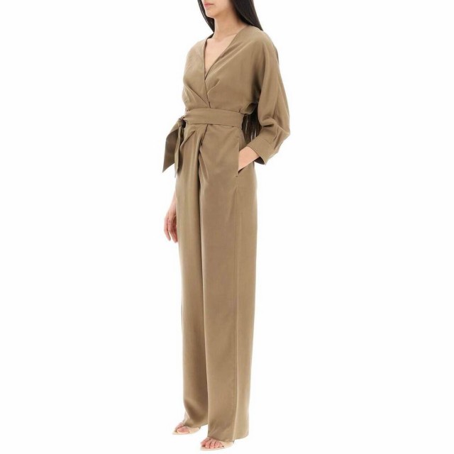 MAX MARA マックス マーラ Marrone Max mara silk jumpsuit