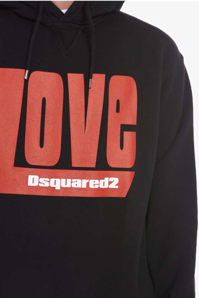 DSQUARED2 ディースクエアード トレーナー S71GU0549S25030900 メンズ HOODIE SWEATSHIRT WITH  LOVE PRINT 【関税・送料無料】【ラッピン｜au PAY マーケット