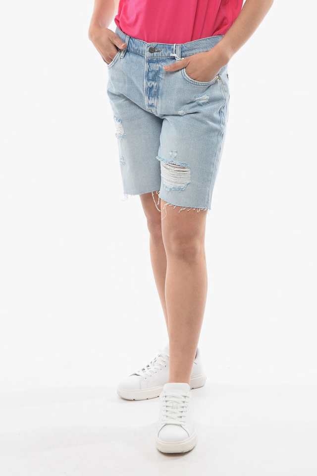 FRAME フレーム デニム LSLBRA207 NATOMA レディース SLOUCH FIT DENIM DISTRESSED SHORTS  【関税・送料無料】【ラッピング無料】 dk｜au PAY マーケット