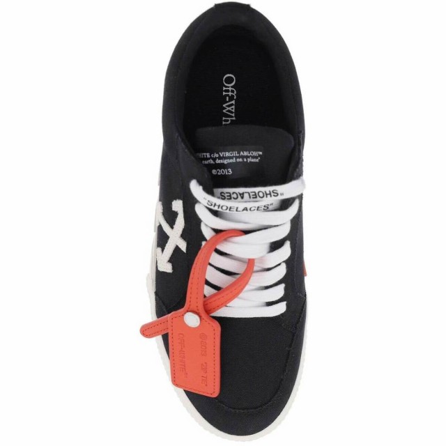 OFF WHITE オフホワイト ブラック Nero Off-white canvas low vulcanized sneakers スニーカー  レディース 秋冬2023 OWIA272C99FAB006 【｜au PAY マーケット