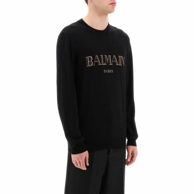 BALMAIN バルマン ブラック Nero Balmain lightweight merino wool pullower トレーナー メンズ  春夏2023 AH0KD000KE60 【関税・送料無料｜au PAY マーケット