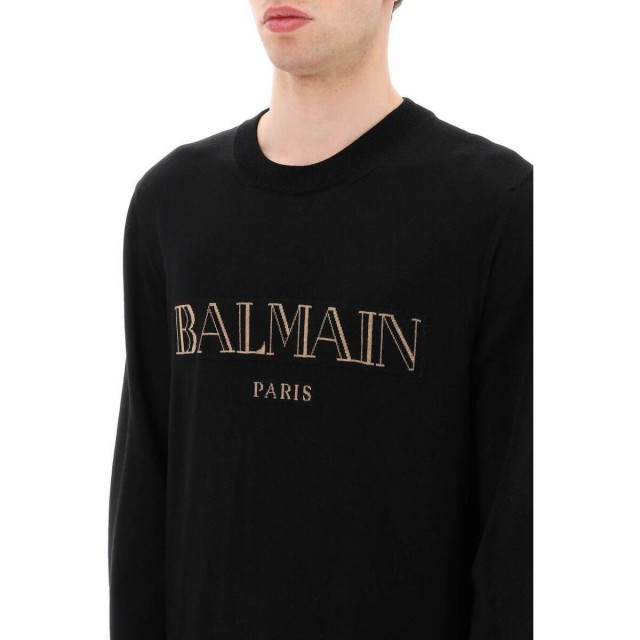 BALMAIN バルマン ブラック Nero Balmain lightweight merino wool pullower トレーナー メンズ  春夏2023 AH0KD000KE60 【関税・送料無料｜au PAY マーケット