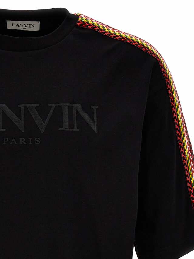 LANVIN ランバン Black Tシャツ メンズ 秋冬2023 RMTS0026J196H2310