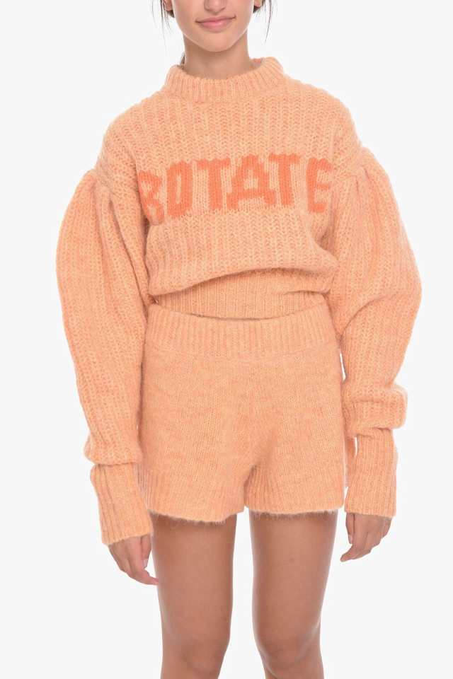 ROTATE ロテート Orange ニットウェア RT1515 131145 レディース BIRGER CHRISTENSEN WOOL BLEND  PUFF SLEEVE ADLEY SWEATER 【関税・送｜au PAY マーケット