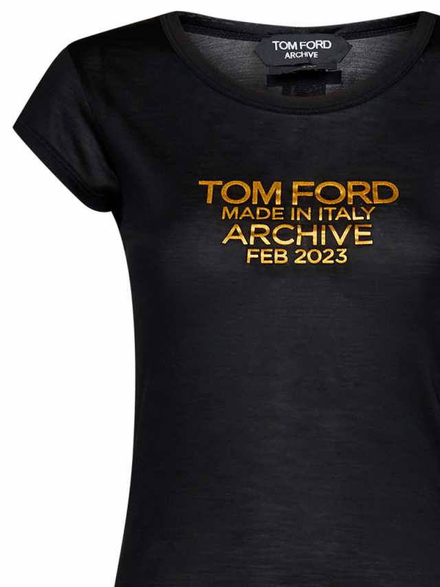 TOM FORD トム フォード ブラック NERO Tシャツ レディース 秋冬2023 TSJ559_FAX835XLBGO  【関税・送料無料】【ラッピング無料】 ia｜au PAY マーケット