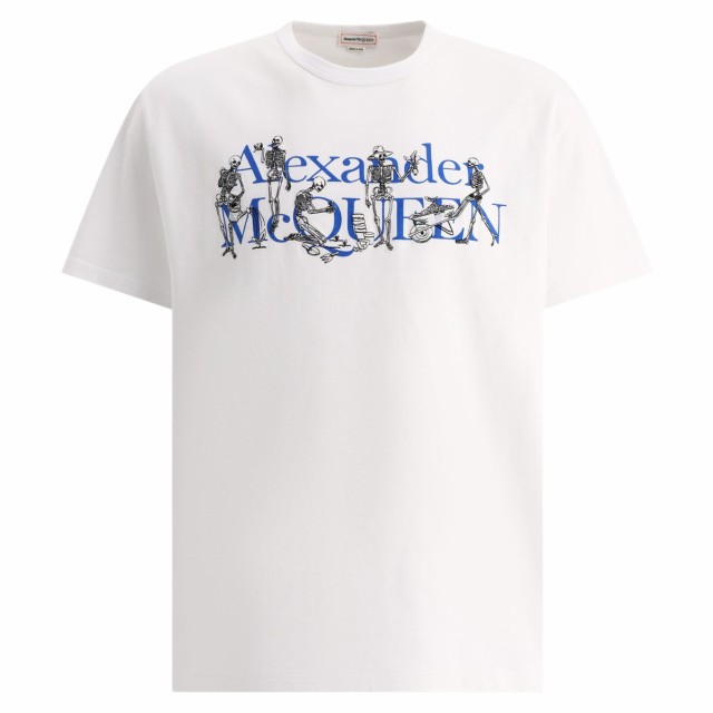 ALEXANDER MCQUEEN アレキサンダー マックイーン ホワイト White ”Skeleton Band” t-shirt Tシャツ  メンズ 秋冬2023 750657QVZ080900 ｜au PAY マーケット