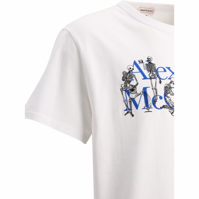 ALEXANDER MCQUEEN アレキサンダー マックイーン ホワイト White ”Skeleton Band” t-shirt Tシャツ  メンズ 秋冬2023 750657QVZ080900 ｜au PAY マーケット