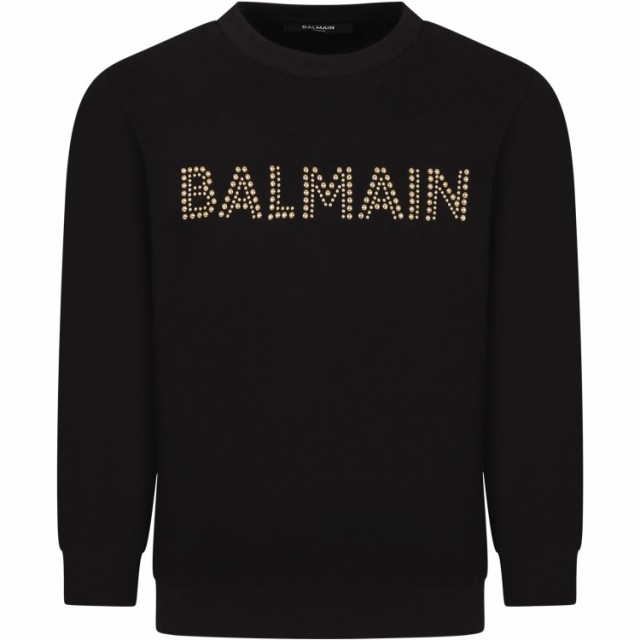 BALMAIN バルマン ブラック Black トップス ガールズ 秋冬2023 BT4Q10