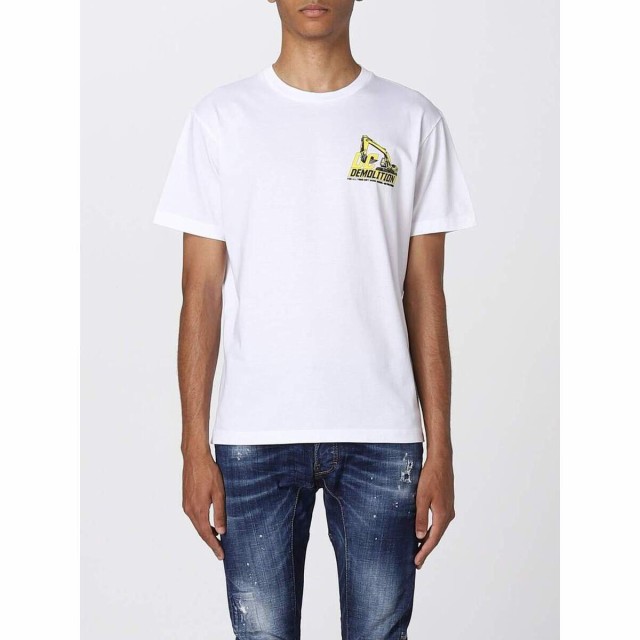 DSQUARED2 ディースクエアード ホワイト WHITE Tシャツ メンズ 秋冬