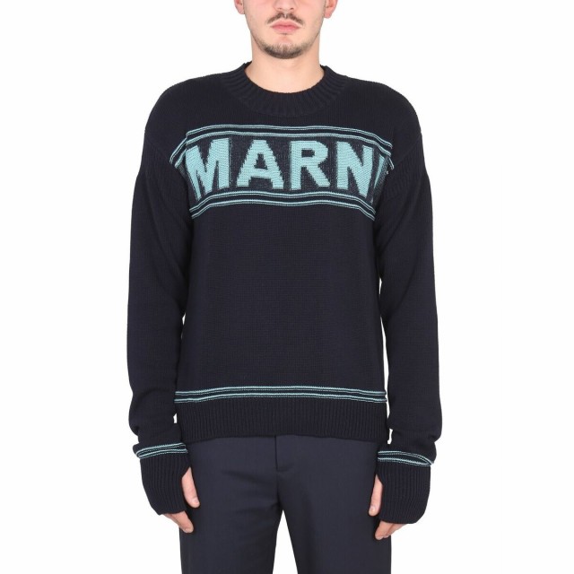 MARNI マルニ ブルー Blue ニットウェア メンズ 秋冬2023 GCMG0345Q0