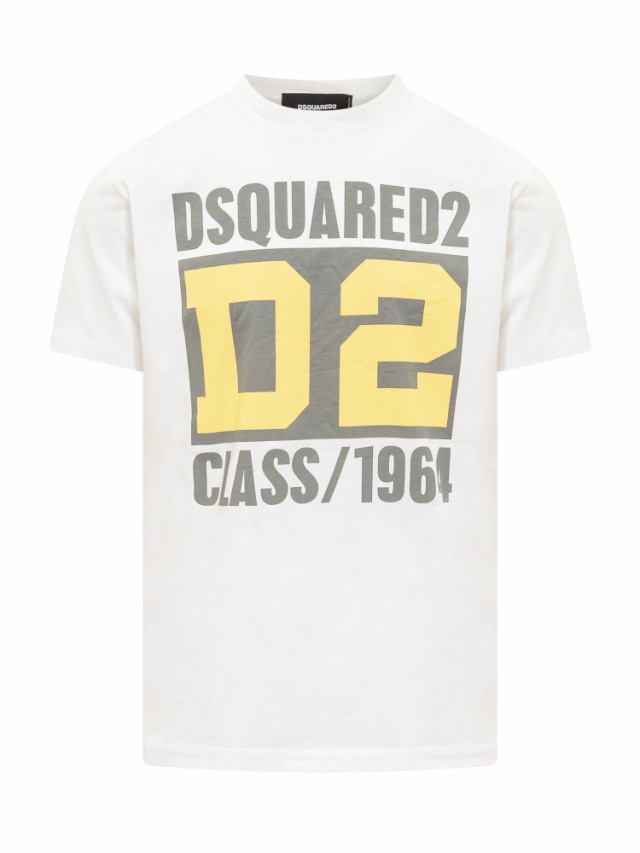 DSQUARED2 ディースクエアード ホワイト Bianco Dsquared2 printed t