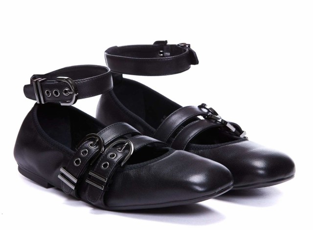 STUART WEITZMAN スチュアート ワイツマン ブラック Black フラットシューズ レディース 秋冬2023 SE996  MAVERICK BALLET FLAT LAGBLK 【｜au PAY マーケット