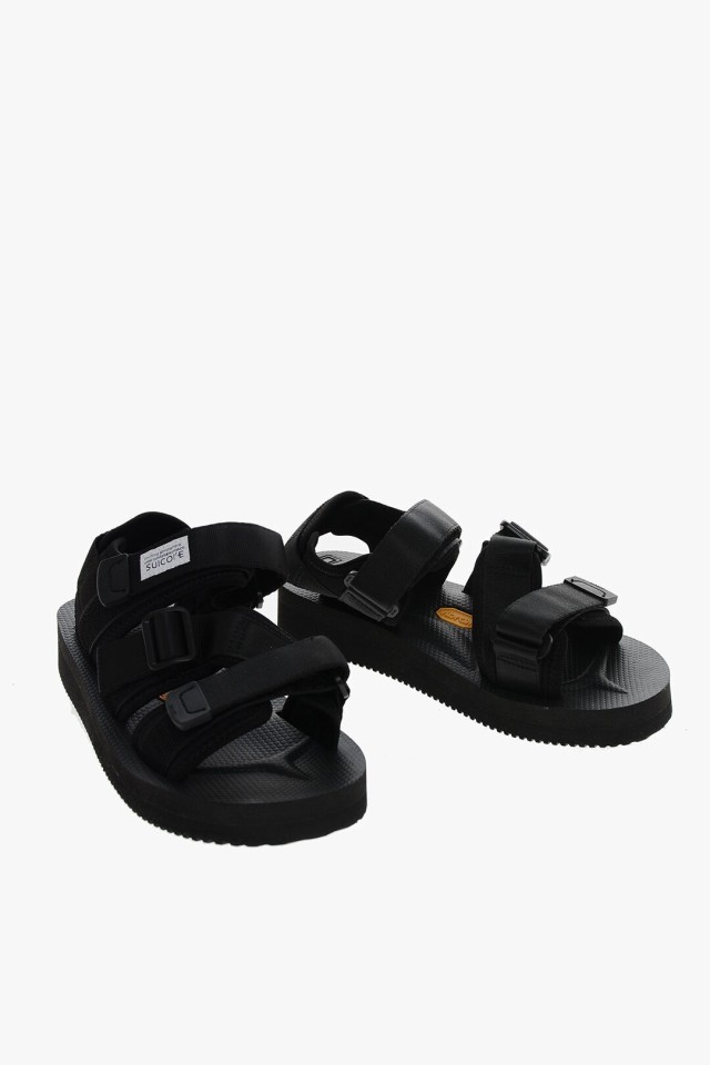 SUICOKE スイコック Black フラットシューズ OG044VBLK レディース NYLON KISEE-V SANDALS WITH  CROSSED BANDS AND TOUCH STRAP CLO 【関｜au PAY マーケット