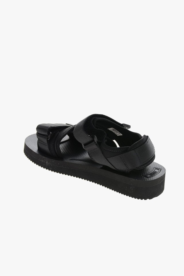 SUICOKE スイコック Black フラットシューズ OG044VBLK レディース NYLON KISEE-V SANDALS WITH  CROSSED BANDS AND TOUCH STRAP CLO 【関｜au PAY マーケット