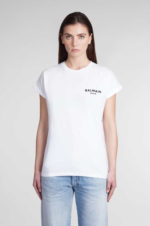 BALMAIN バルマン ホワイト white Tシャツ レディース 春夏2023