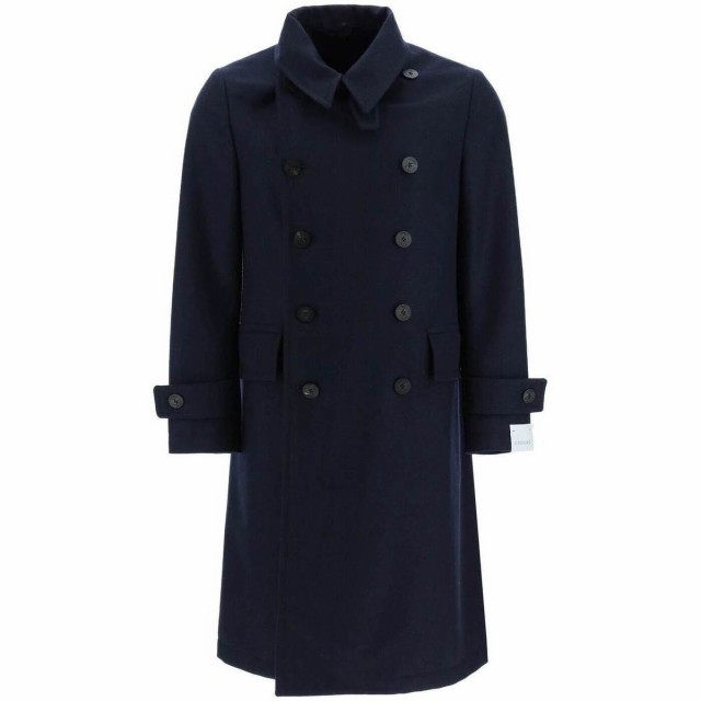 CARUSO カルーゾ Blu Caruso double-breasted military coat コート