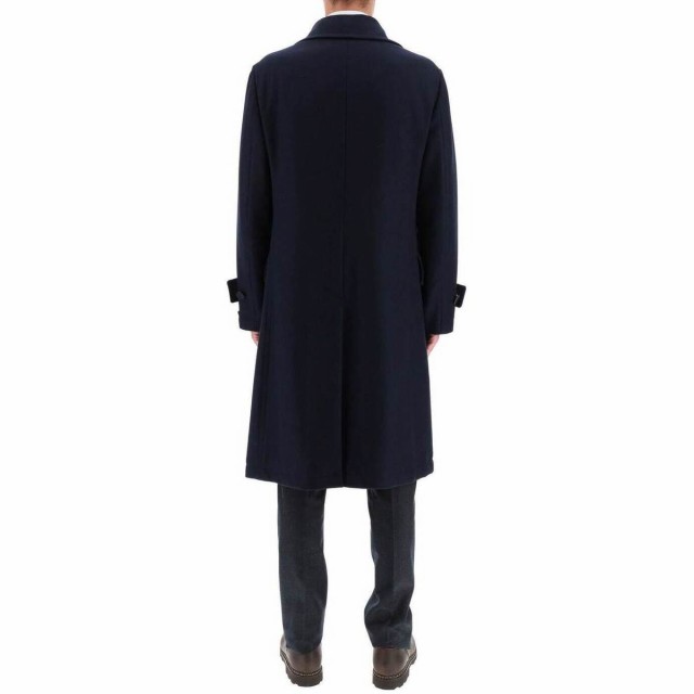 CARUSO カルーゾ Blu Caruso double-breasted military coat コート