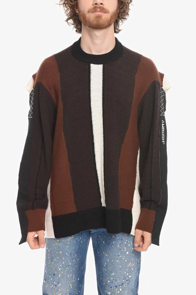 AMBUSH アンブッシュ ニットウェア BMHE003F21KNI0016400 メンズ COLOR BLOCK WOOL BLEND  FOLDING SWEATER 【関税・送料無料】【ラッピン｜au PAY マーケット