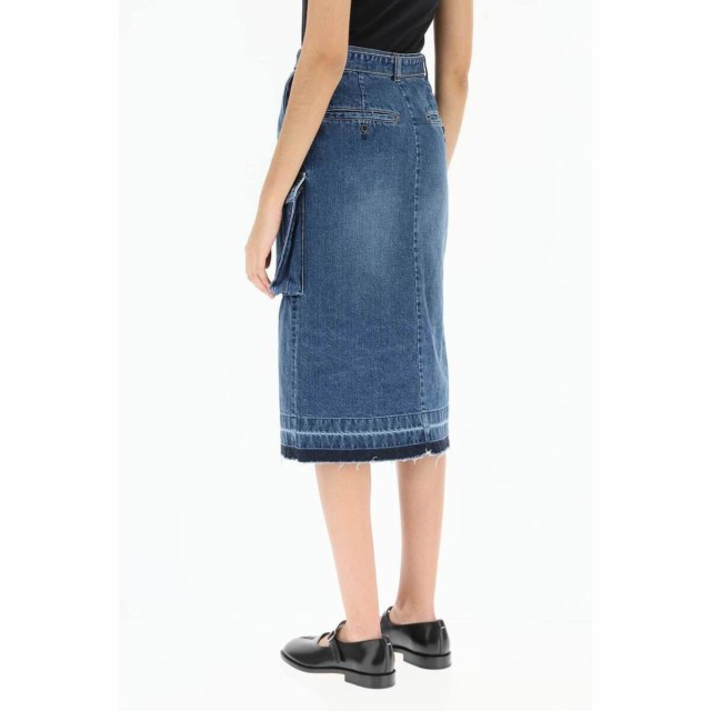 60%OFF!】 SACAI サカイ Blu Sacai denim cargo skirt スカート