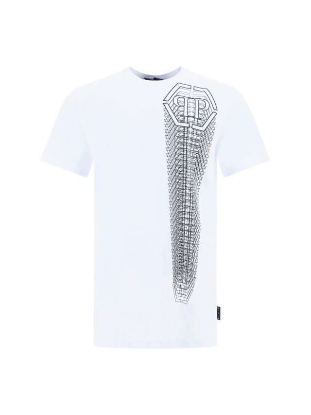 PHILIPP PLEIN フィリップ プレイン ホワイト White Tシャツ メンズ 秋冬2023 MTK6378PJY002N 01 WHITE  【関税・送料無料】【ラッピング｜au PAY マーケット