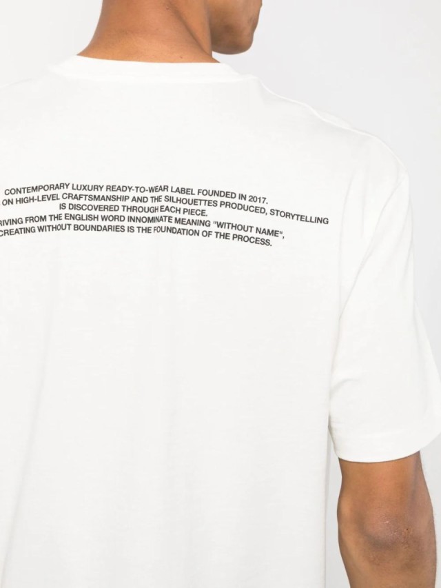 IH NOM UH NIT インノミネイト ホワイト Bianco Tシャツ メンズ 秋冬2023 NCW23221 081  【関税・送料無料】【ラッピング無料】 ia｜au PAY マーケット