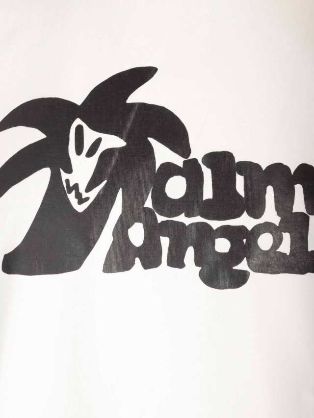 PALM ANGELS パーム エンジェルス Tシャツ メンズ 秋冬2023 PMAA001E23JER012 0110 WHITE BLACK  【関税・送料無料】【ラッピング無料】 i｜au PAY マーケット