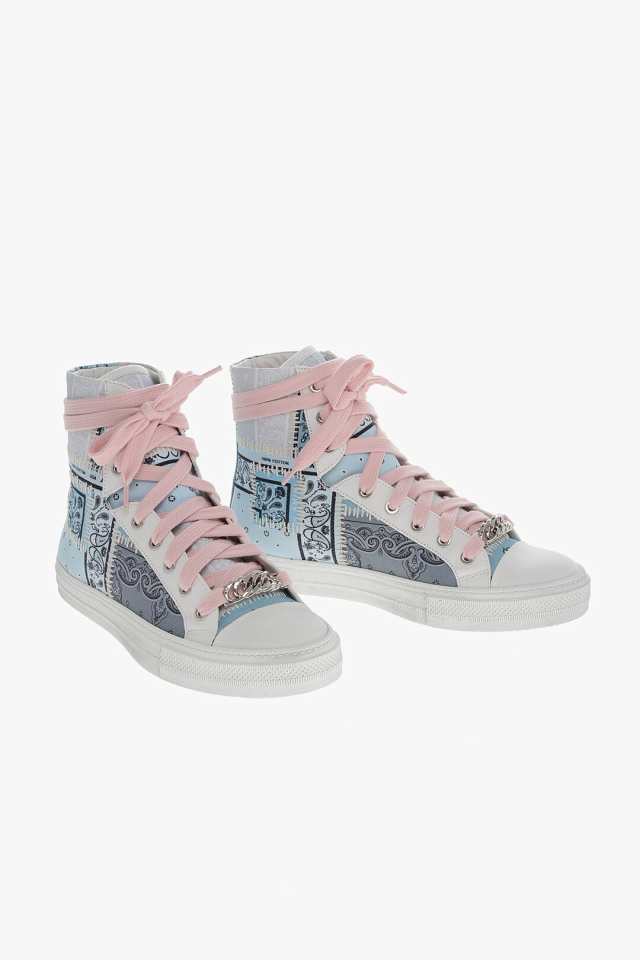 AMIRI アミリ Light blue スニーカー Y0F22498CC LIB メンズ HIGH-TOP BANDANA PAISLEY  PATTERNED SNEAKERS 【関税・送料無料】【ラッピ｜au PAY マーケット