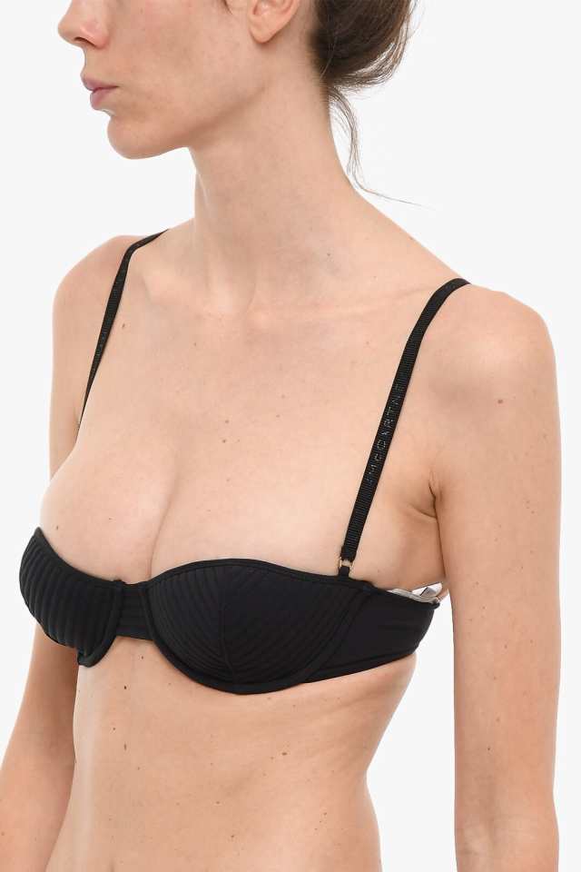 STELLA MCCARTNEY ステラ マッカートニー アンダーウェア S7BY31530 0 001 レディース BALCONETTE BRA  WITH GOLDEN DETAILS 【関税・送料｜au PAY マーケット