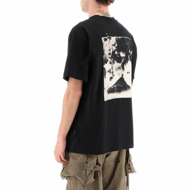 MSGM エムエスジーエム ブラック Nero Msgm t-shirt with graphic print Tシャツ メンズ 春夏2023  3440MM105 237002 【関税・送料無料】｜au PAY マーケット