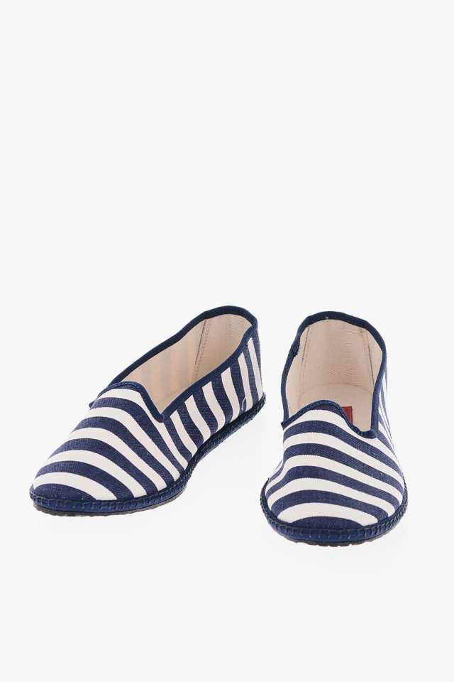 VIBIVENEZIA ヴィビ ヴェネツィア Bianco, Blu フラットシューズ WS19FGO50CA03CO/K GB レディース  AWNING STRIPED FURLANE BALLET FLAT ｜au PAY マーケット