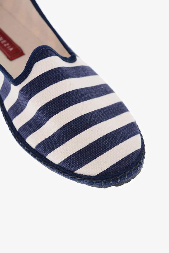 VIBIVENEZIA ヴィビ ヴェネツィア Bianco, Blu フラットシューズ WS19FGO50CA03CO/K GB レディース  AWNING STRIPED FURLANE BALLET FLAT ｜au PAY マーケット