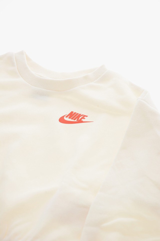 NIKE KIDS ナイキ Beige ジャケット 36K590-W5T ガールズ CREWNECK SWEATSHIRT WITH ELASTIC  BAND ON THE BOTTOM 【関税・送料無料】【ラ｜au PAY マーケット