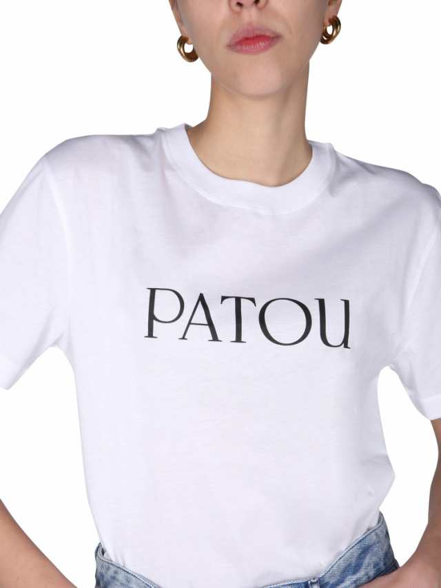 PATOU パトゥ ホワイト BIANCO Tシャツ レディース 秋冬2023