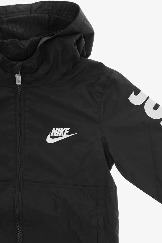 Nike Kids Sportswear Windrunner Hooded Jacket Black/White 850443