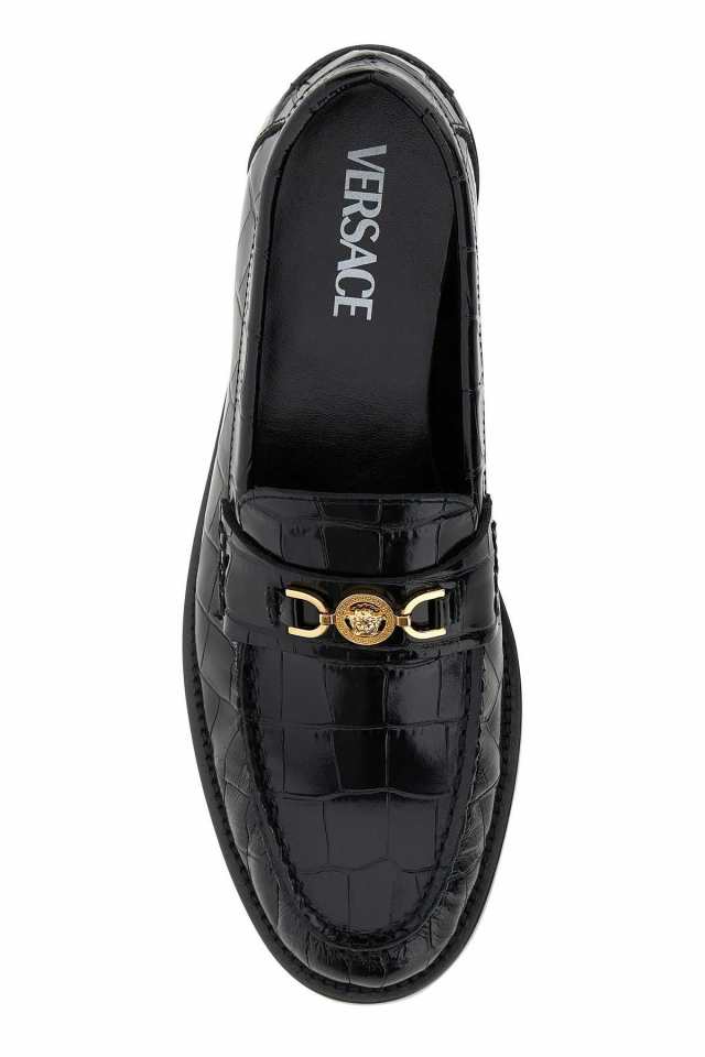 VERSACE ヴェルサーチ ブラック Black フラットシューズ レディース 秋冬2023 10121231A089101B00V  【関税・送料無料】【ラッピング無料｜au PAY マーケット