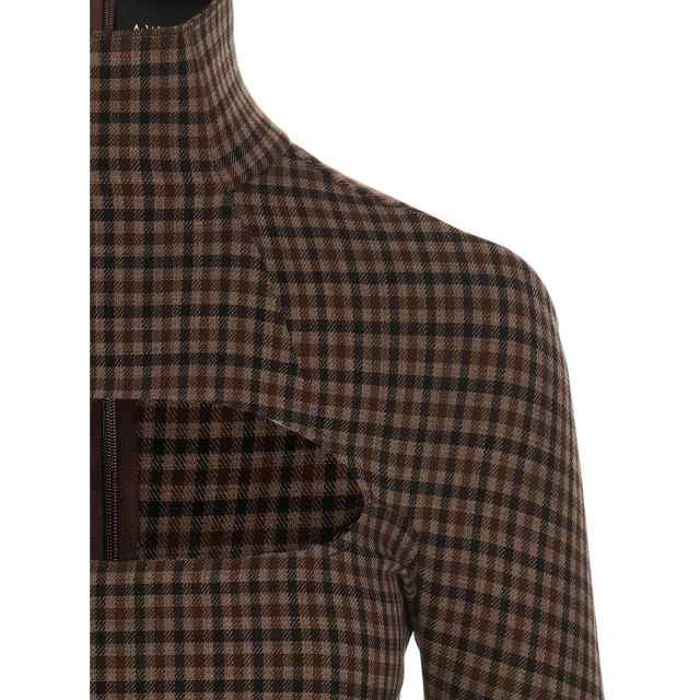 AWAKE MODE アウェイクモード ブラウン Brown Check cut out top