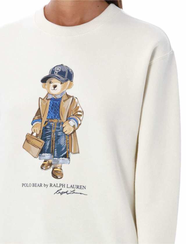 POLO RALPH LAUREN ラルフローレン ホワイト WHITE トレーナー レディース 秋冬2023 910156FLEECE001  【関税・送料無料】【ラッピング無｜au PAY マーケット