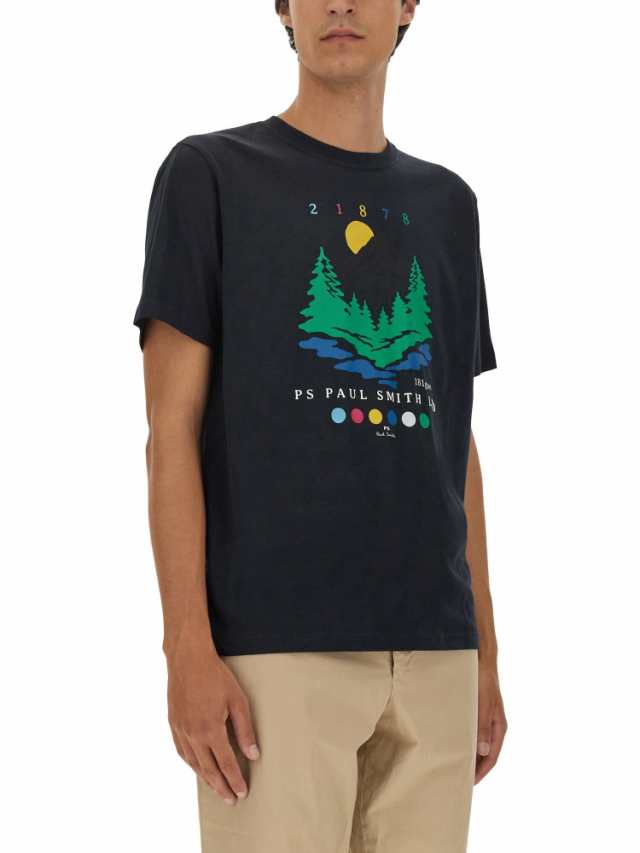 PAUL SMITH ポールスミス ブルー Blu Tシャツ メンズ 秋冬2023 M2R011R