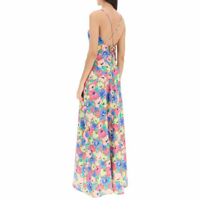 ROTATE ロテート Multicolor Rotate shalonda satin maxi slip dress