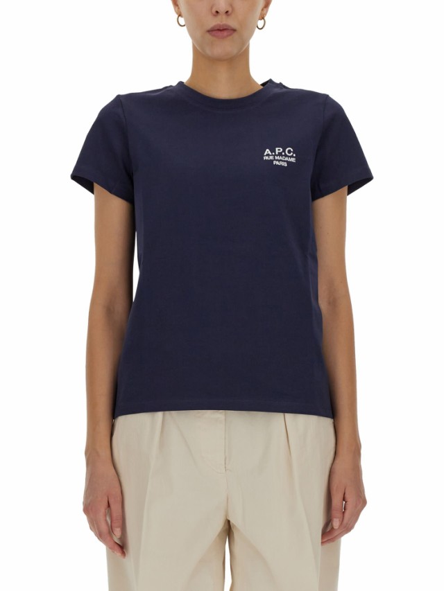 A.P.C アー ペー セー ブルー BLU Tシャツ レディース 秋冬2023 COEZCF26842_IAK 【関税・送料無料】【ラッピング無料】  ia｜au PAY マーケット