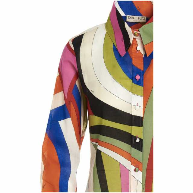 EMILIO PUCCI エミリオ プッチ Multicolor Printed shirt シャツ レディース 春夏2023  3ERJ063E784037 【関税・送料無料】【ラッピング無｜au PAY マーケット