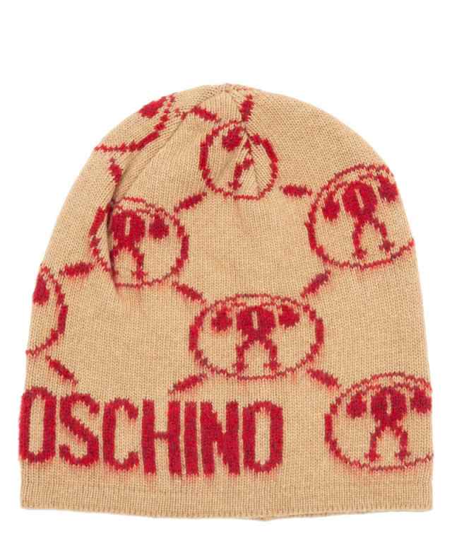 MOSCHINO モスキーノ Beige - Red 帽子 レディース 秋冬2023