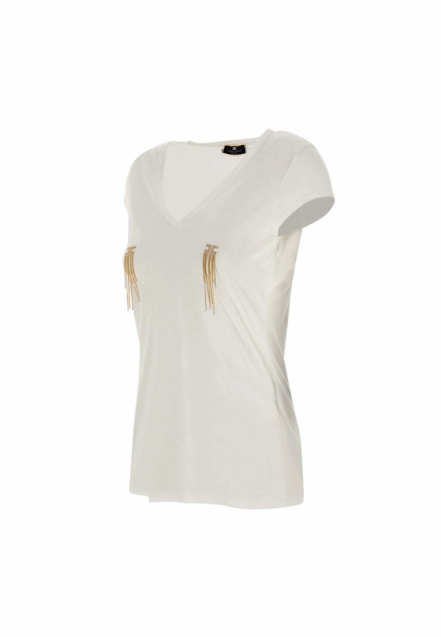 ELISABETTA FRANCHI エリザベッタ フランキ ホワイト White Tシャツ