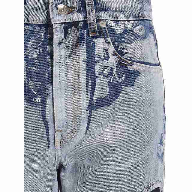 OFF WHITE オフホワイト Light Blue Jeans Sky Meteor Cool Baggy デニム レディース 春夏2023  OWYA018S23DEN00340004000 【関税・送料無｜au PAY マーケット