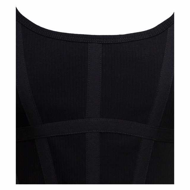 DION LEE ディオンリー ブラックCorset タンクトップ 販売一掃