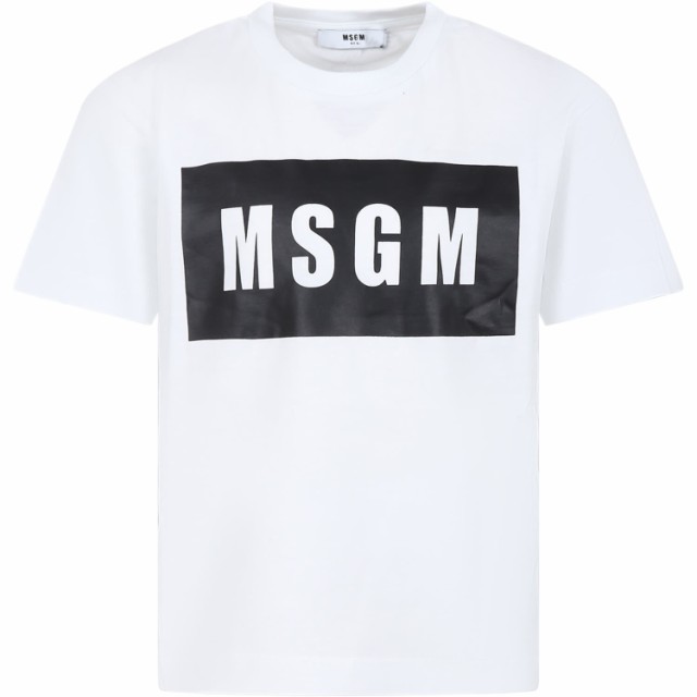 MSGM エムエスジーエム ホワイト White トップス ボーイズ 秋冬2023