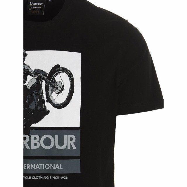 BARBOUR バブアー ブラック Black Tシャツ メンズ 春夏2023